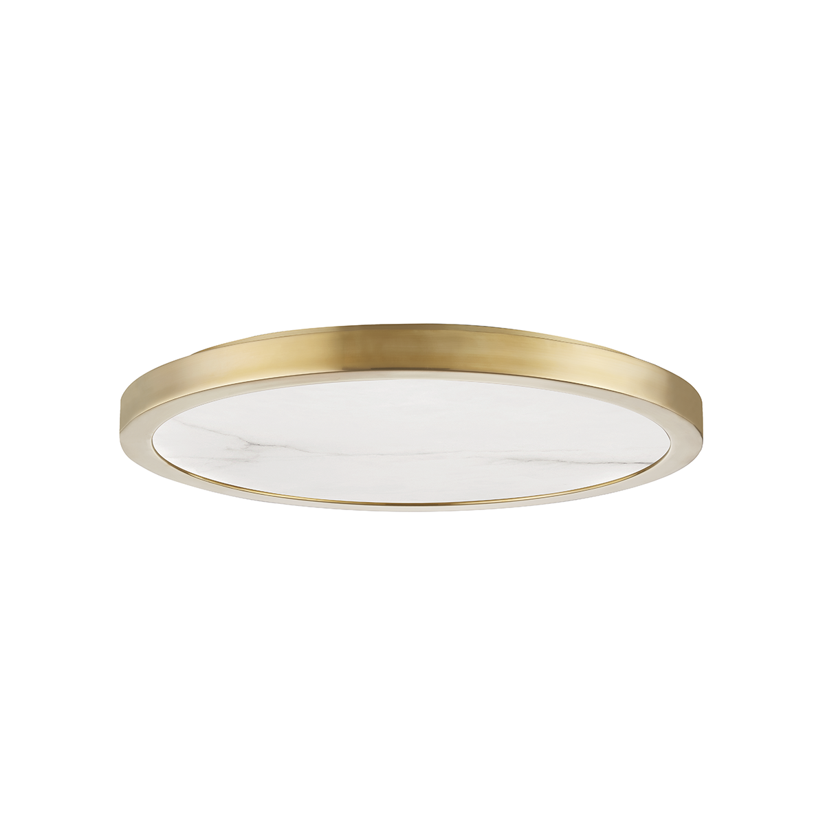 Woodhaven Flush Mount with Aged Brass Finish