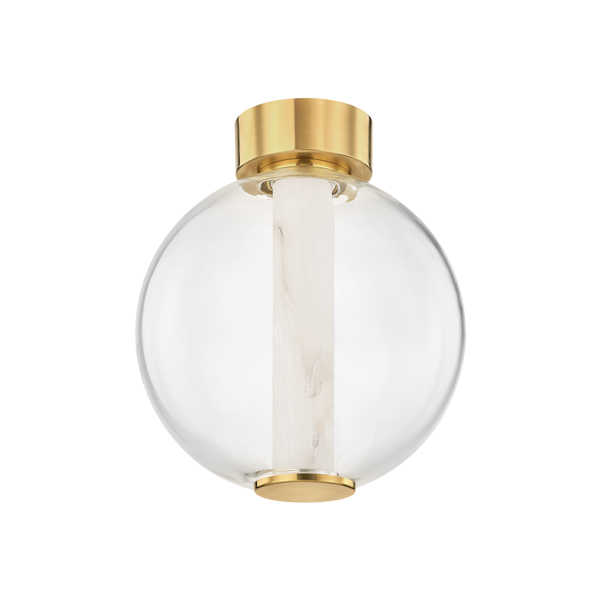 Pietra Flush Mount In VINTAGE BRASS Finish