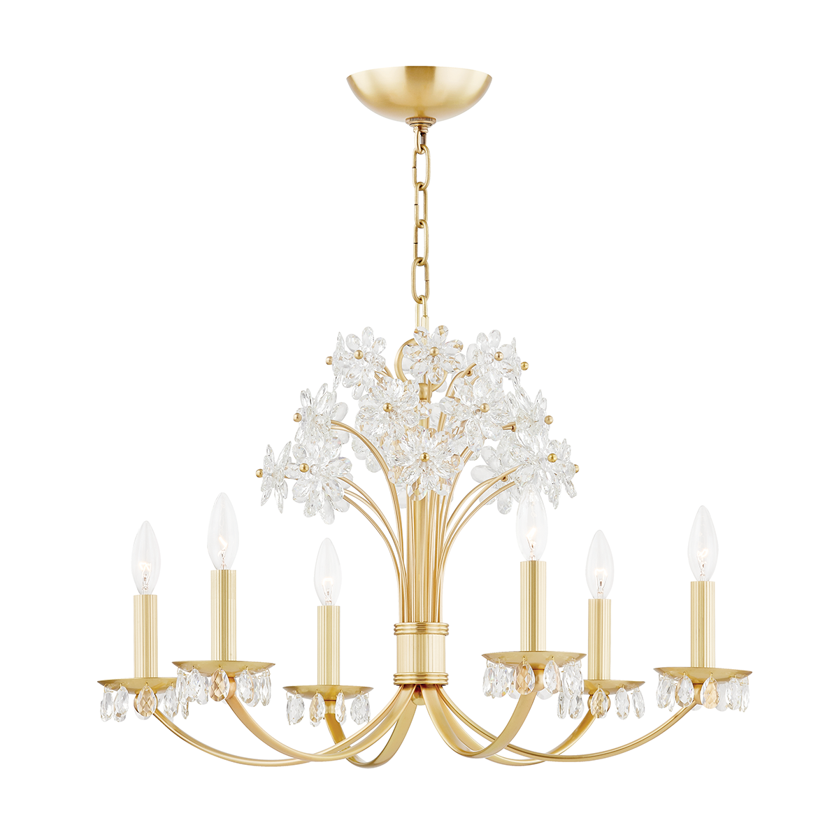 Beaumont Chandelier with Aged Brass Finish