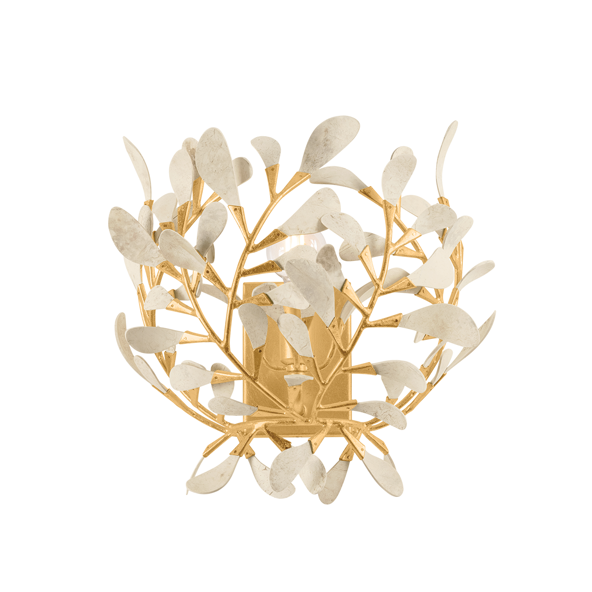 MAYBROOK Wall Sconce with VINTAGE GOLD LEAF Finish