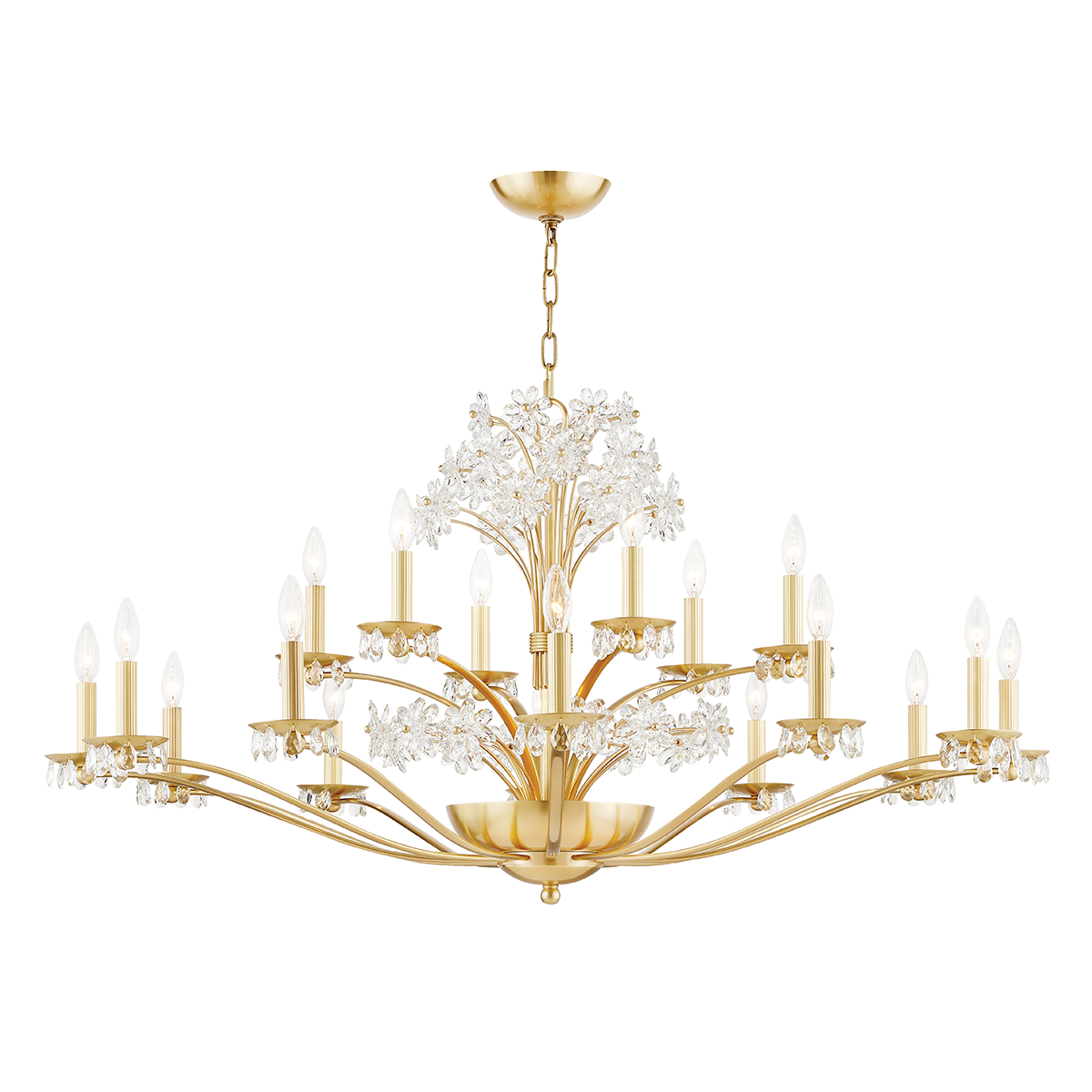 Beaumont Chandelier with Aged Brass Finish