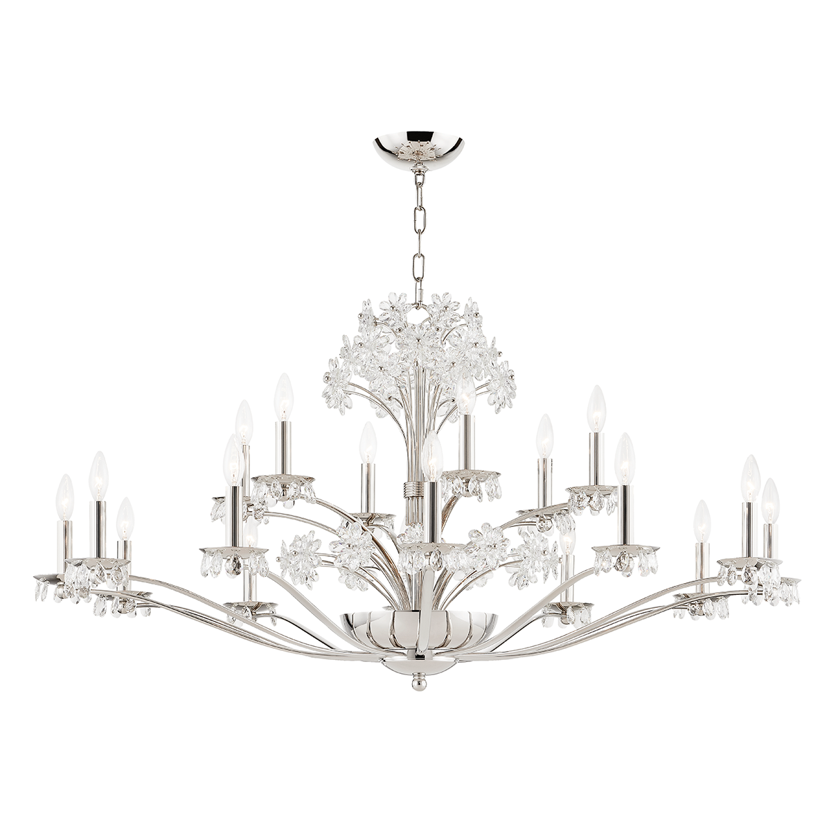 Beaumont Chandelier with Polished Nickel Finish
