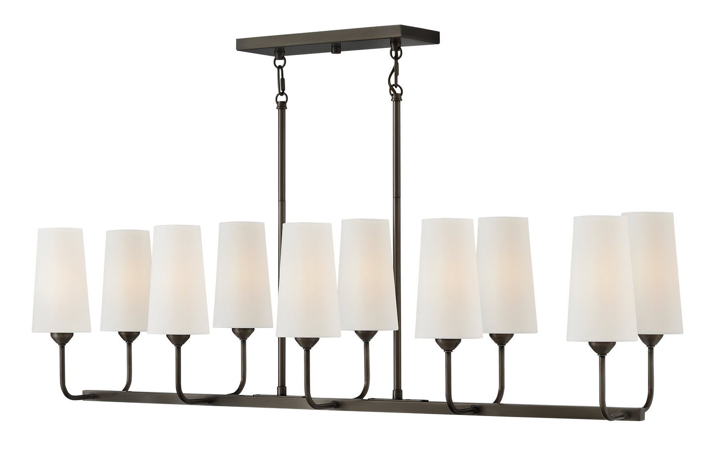 Lewis Medium Ten Light Linear In Black Finish