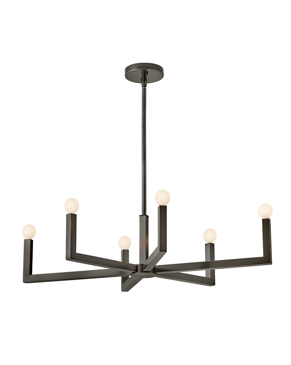 Ezra Small Six Light Linear In Black Finish