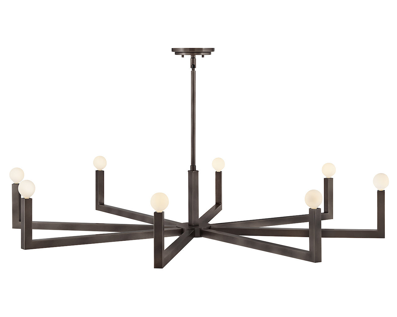 Ezra Large Single Tier Chandelier In Black Finish