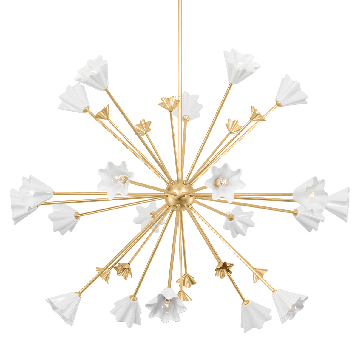 Julieta Chandelier In VINTAGE GOLD LEAF Finish