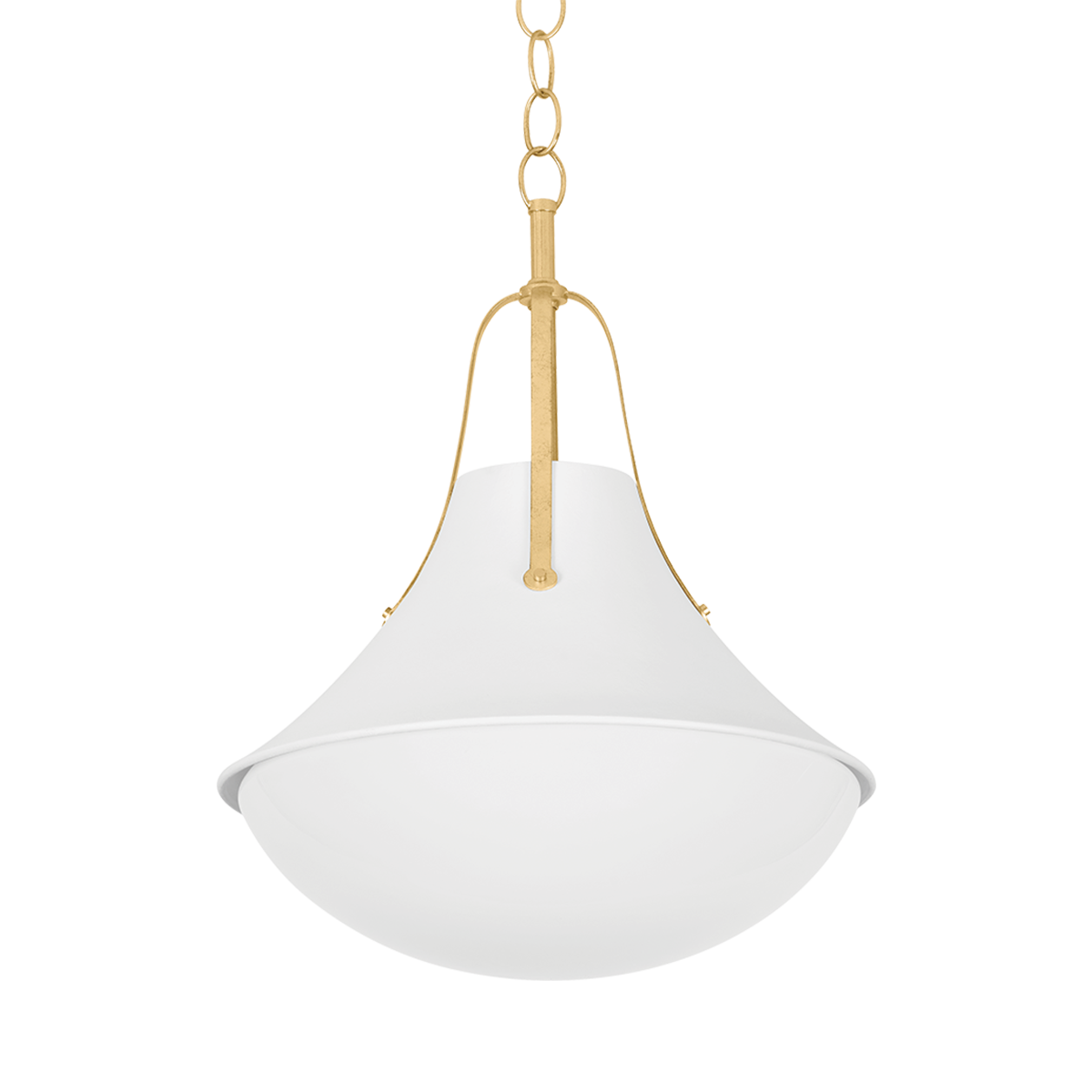 COVENTRY Pendant with Vintage Gold Leaf/ White Plaster Finish