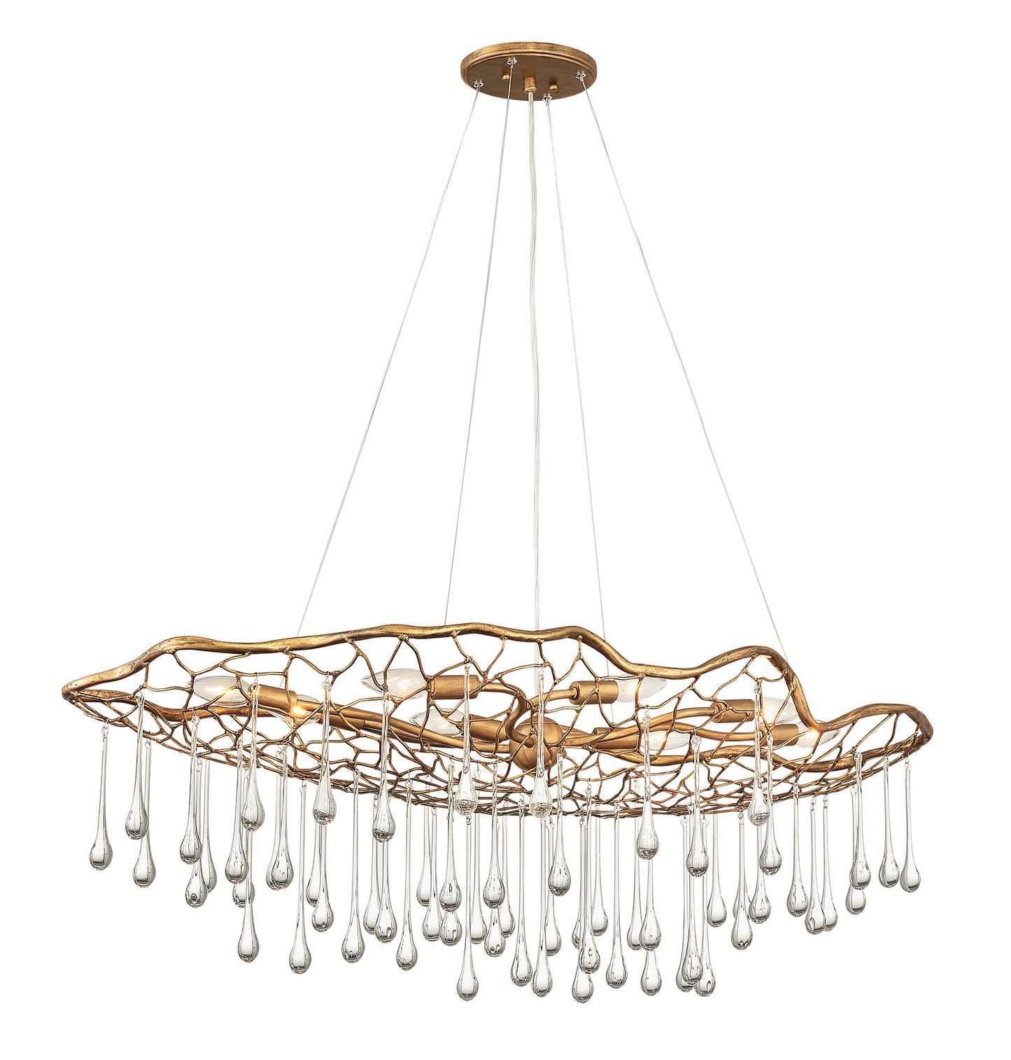Laguna Medium Eight Light Linear In Gold Finish