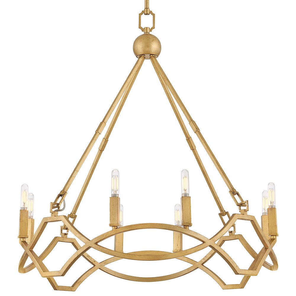 Leona Medium Chandelier In Gold Finish