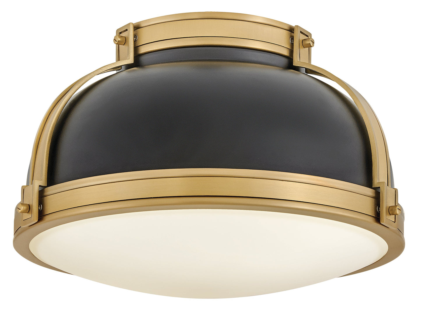Barton Medium Flush Mount In Black Finish