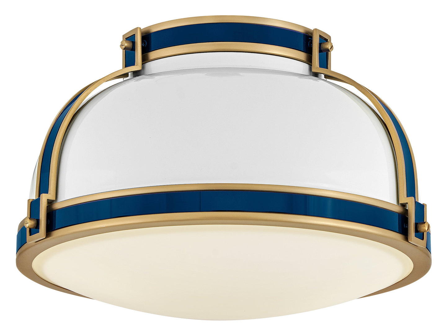 Barton Medium Flush Mount In White Finish