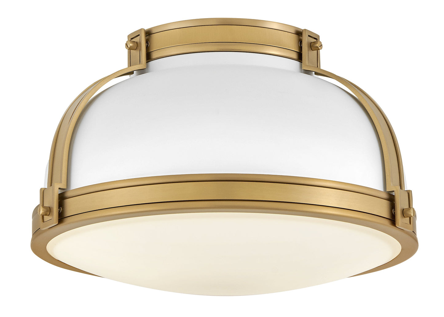 Barton Medium Flush Mount In White Finish