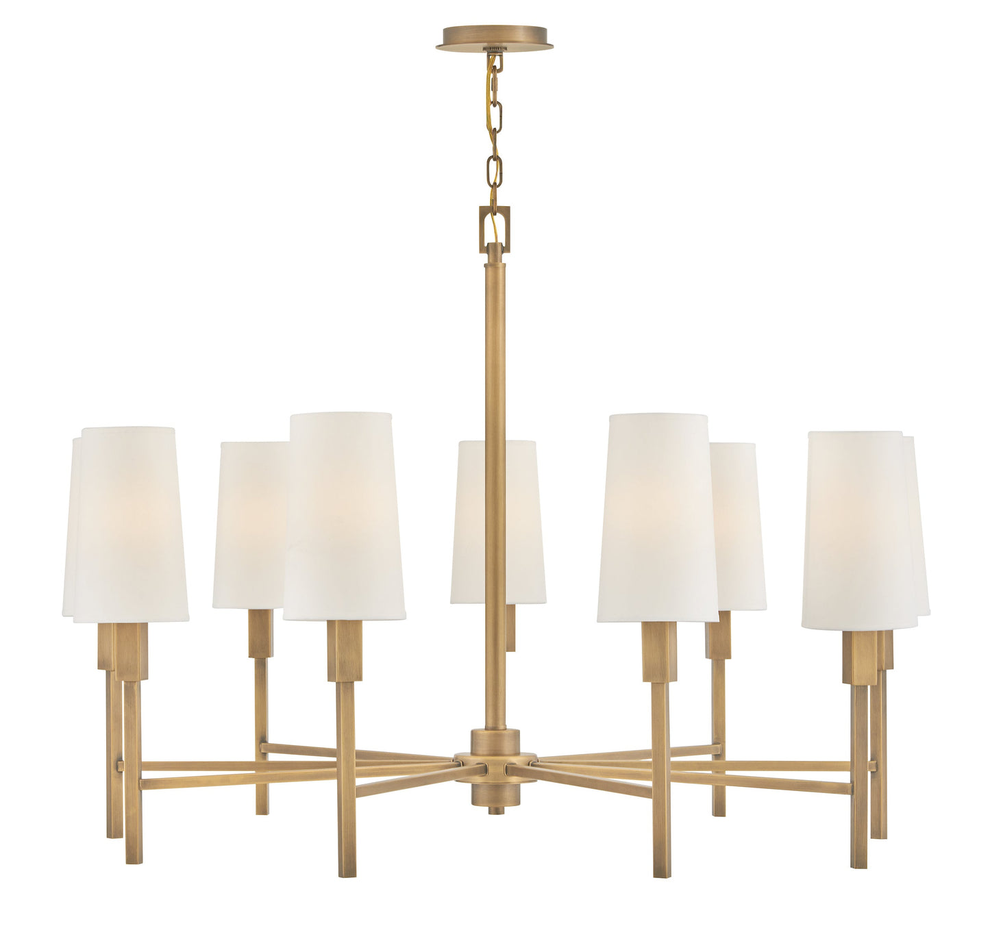 Fenwick Large Chandelier In Light Brass Finish