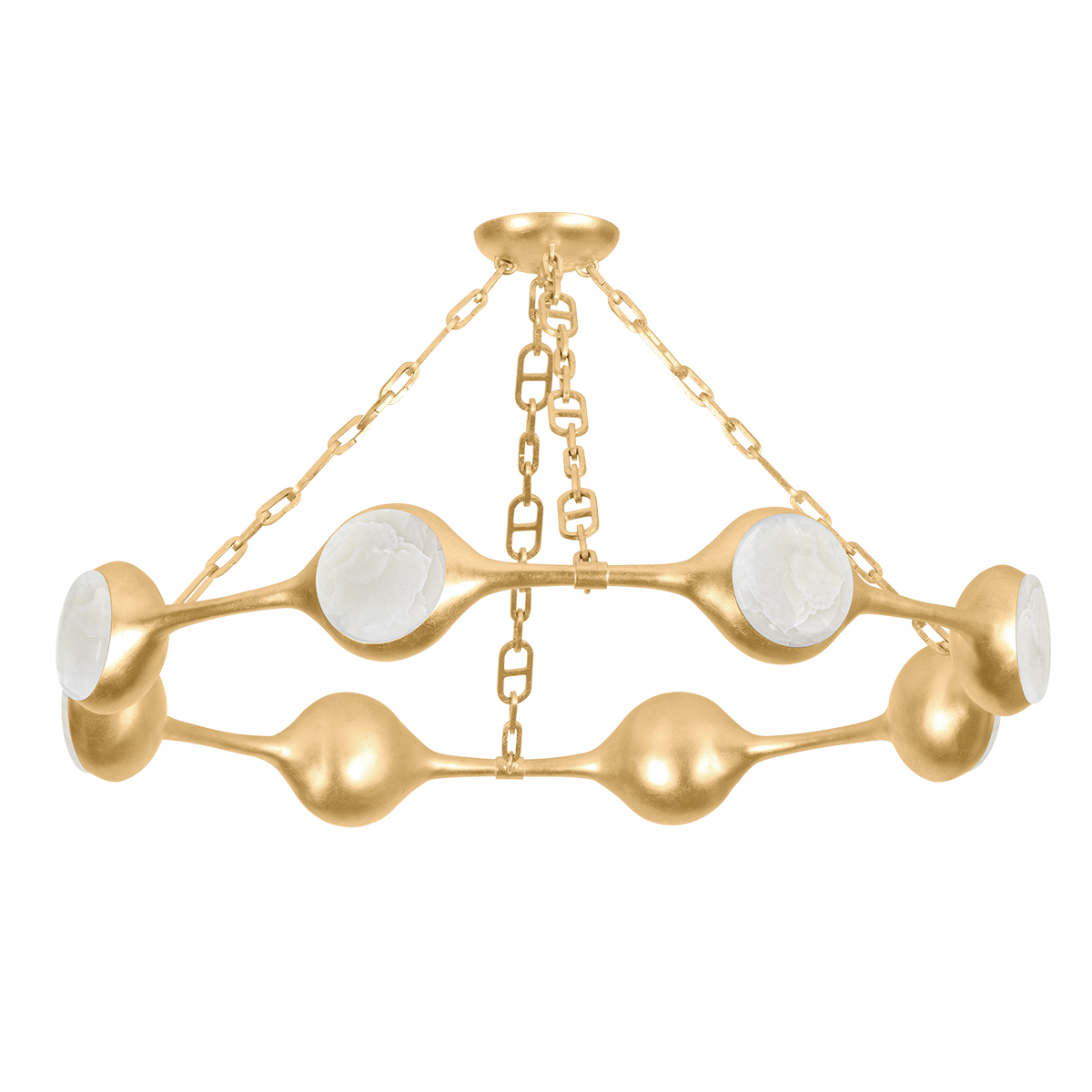 RIVIERE CHANDELIER In Vintage Gold Leaf Finish