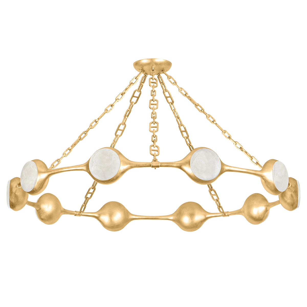 RIVIERE CHANDELIER In Vintage Gold Leaf Finish