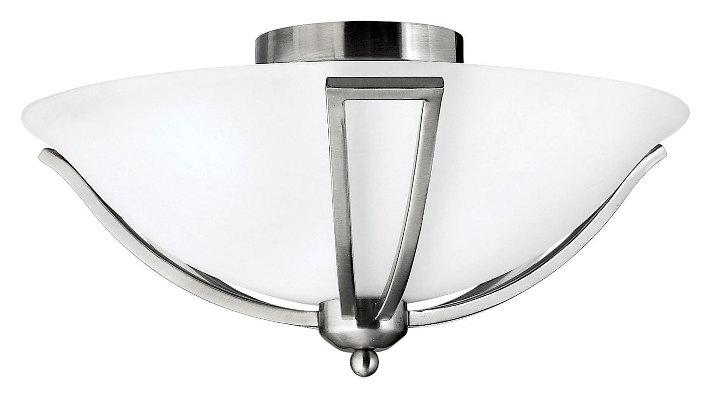 Bolla Medium Flush Mount In Brushed Nickel Finish