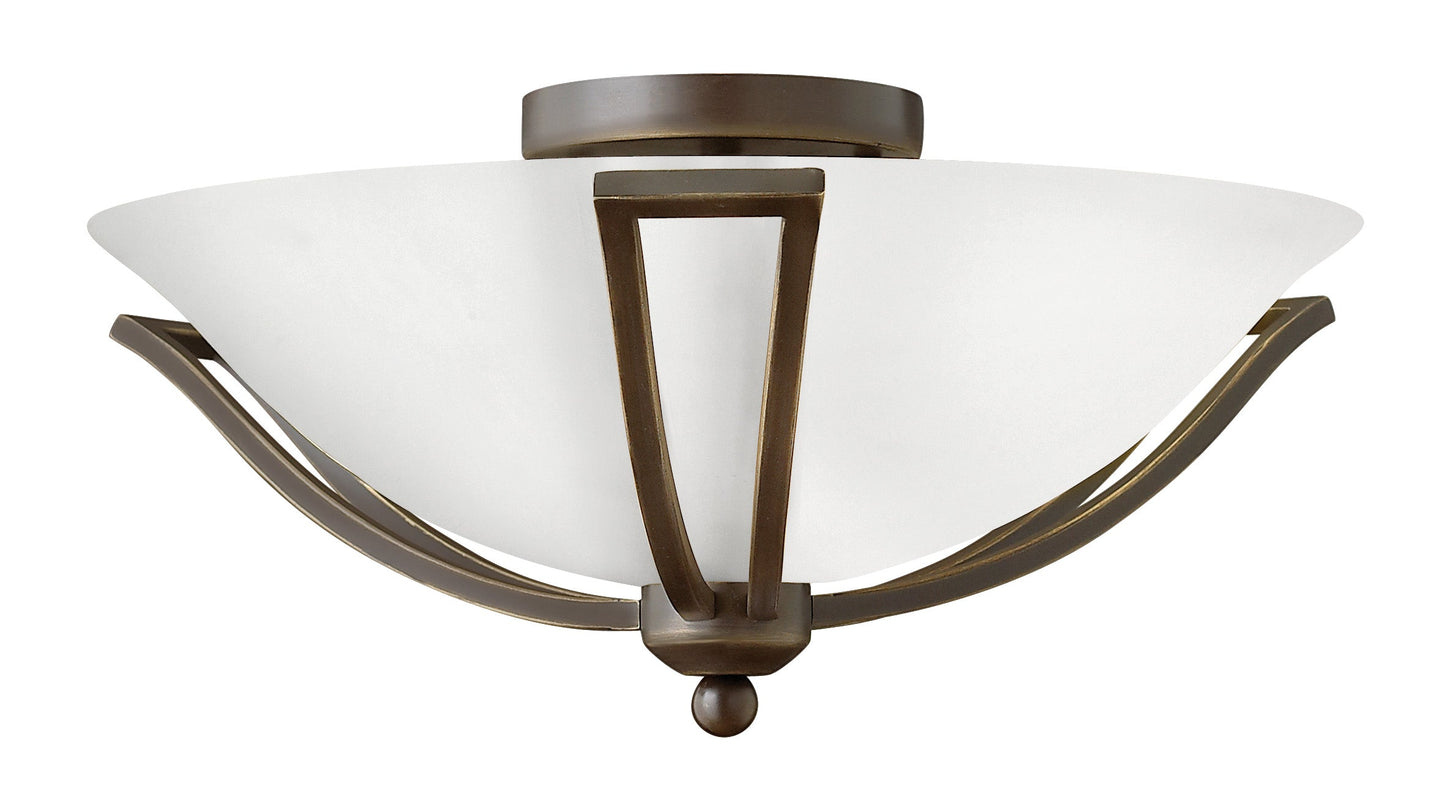 Bolla Medium Flush Mount In Dark Brass Finish