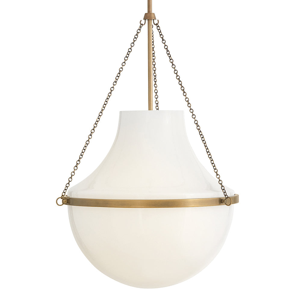 Collins Large Pendant In Light Brass Finish