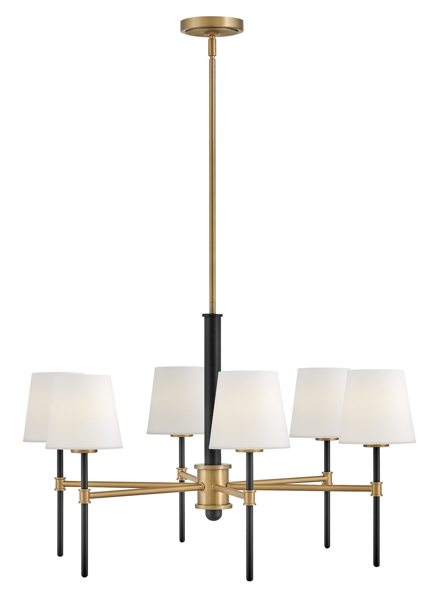 Saunders Medium Chandelier In Black Finish
