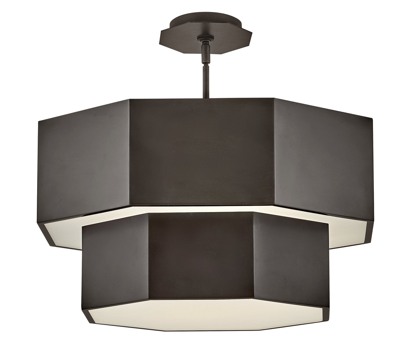 Facet Medium Convertible Chandelier In Black Finish