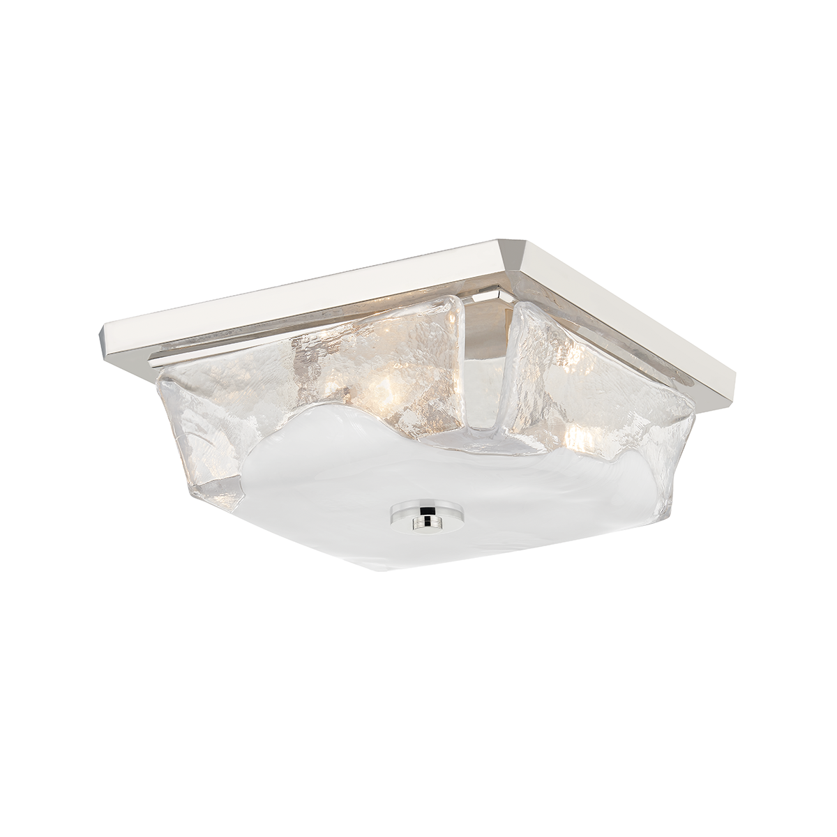 Hines Flush Mount with Polished Nickel Finish