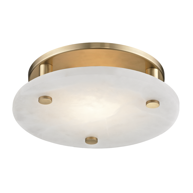 Croton Flush Mount with Aged Brass Finish