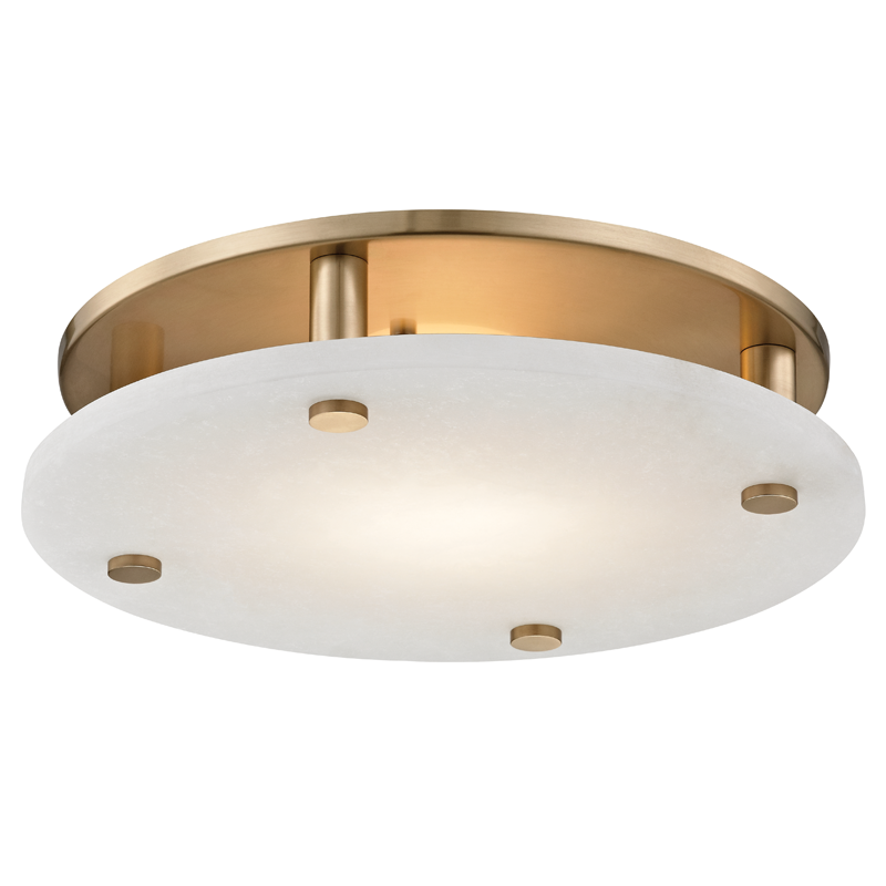 Croton Flush Mount with Aged Brass Finish