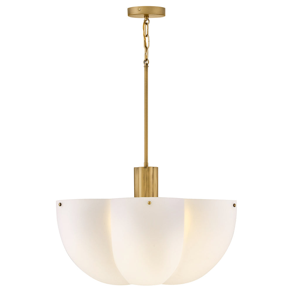 Becca Medium Chandelier In Light Brass Finish