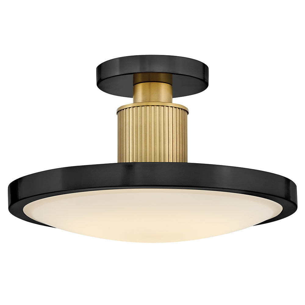 Kieran Medium Semi-Flush Mount In Black Finish