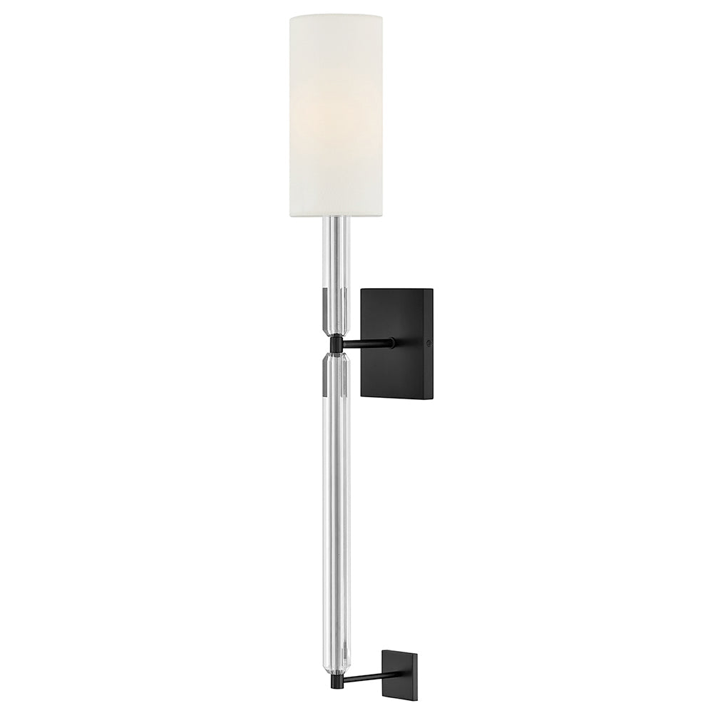 Anika Large Single Light Sconce In Black Finish