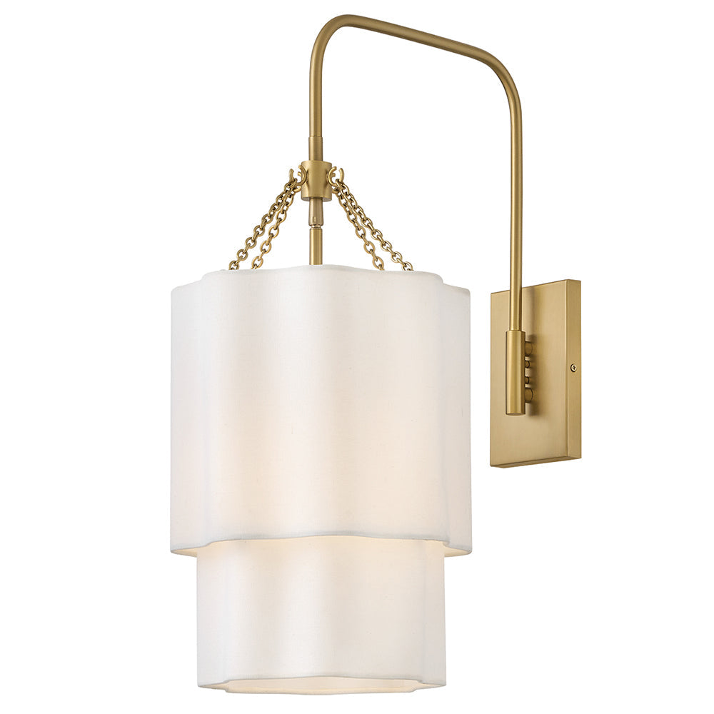 Gwen Large Single Light Sconce In Light Brass Finish