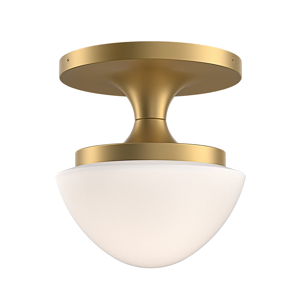 Knox Extra Small Semi-Flush Mount In Light Brass Finish