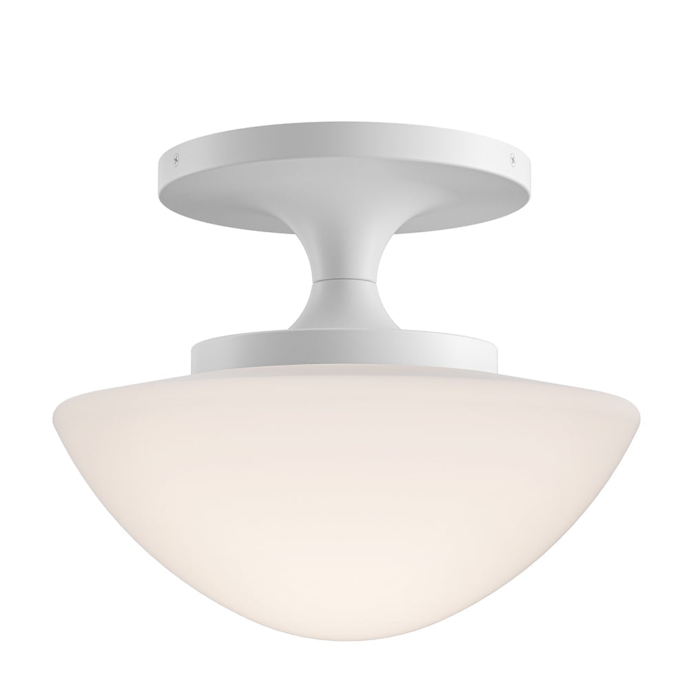 Knox Small Semi-Flush Mount In White Finish