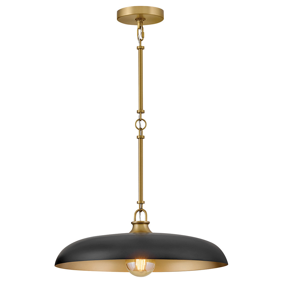 Sadie Large Dome Pendant In Light Brass Finish