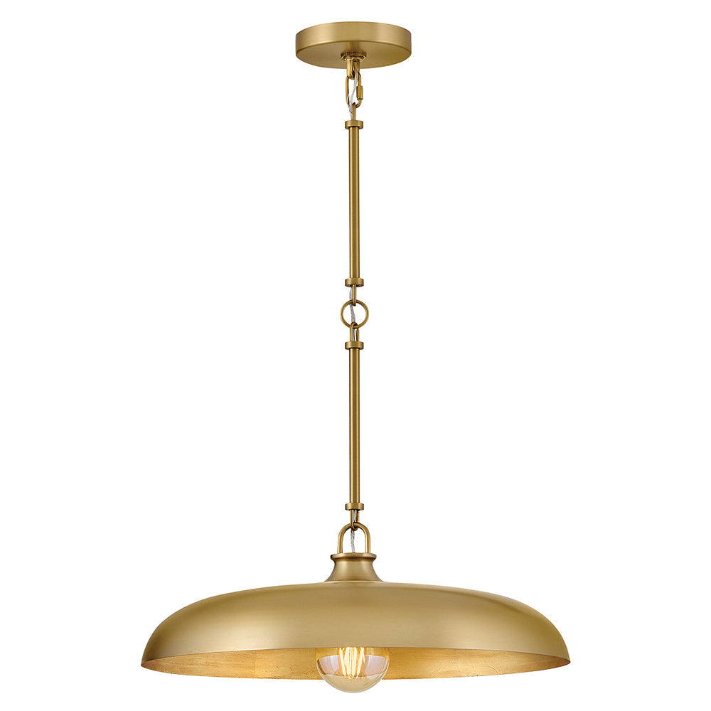 Sadie Large Dome Pendant In Light Brass Finish