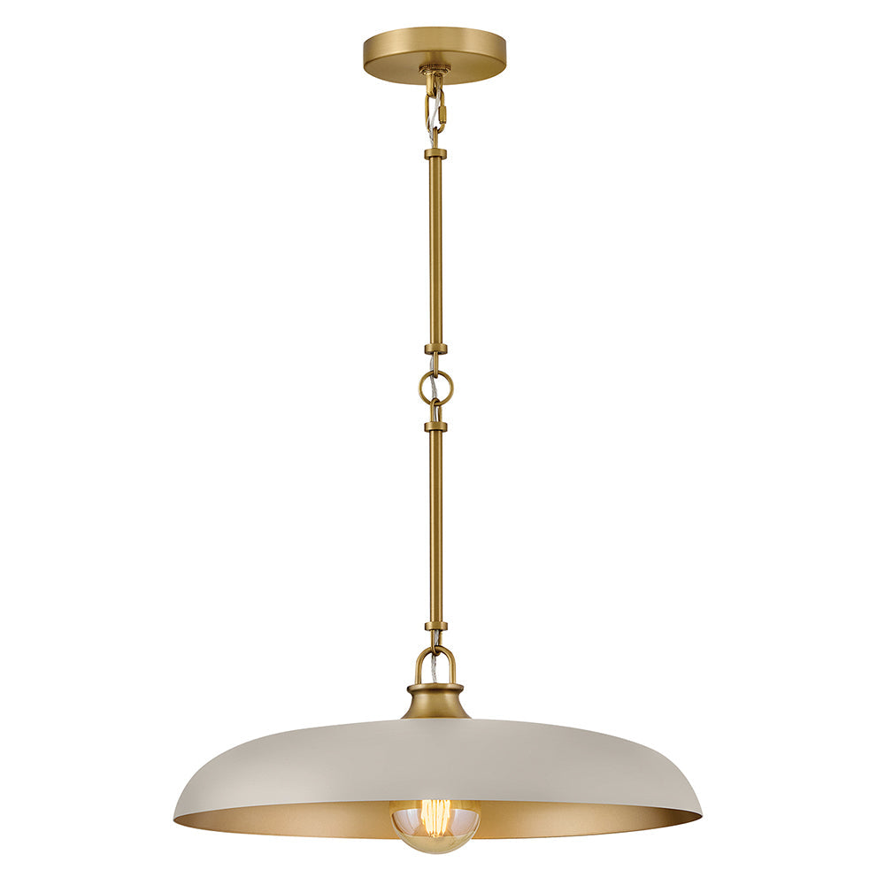 Sadie Large Dome Pendant In Light Brass Finish