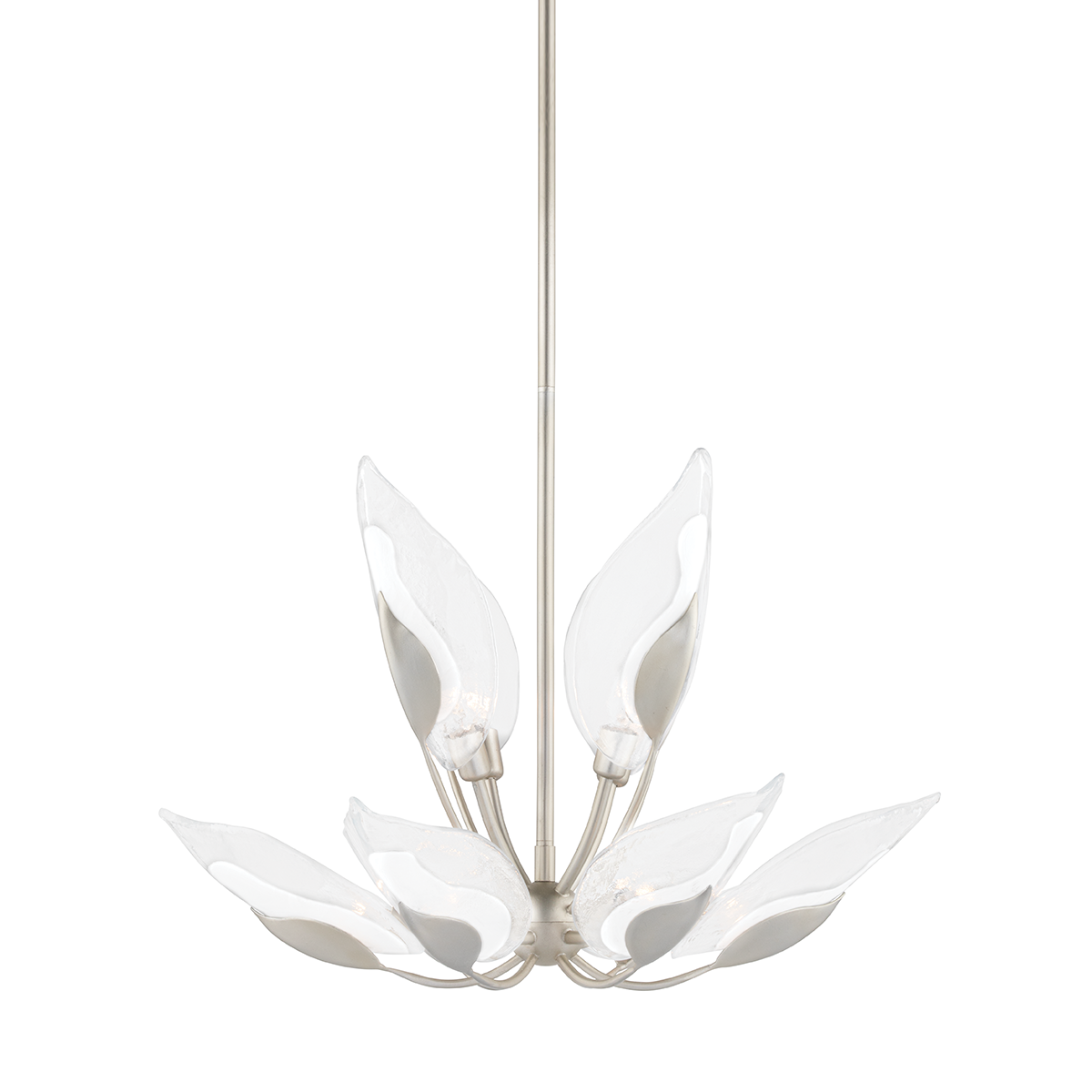 Blossom Chandelier with Silver Leaf Finish