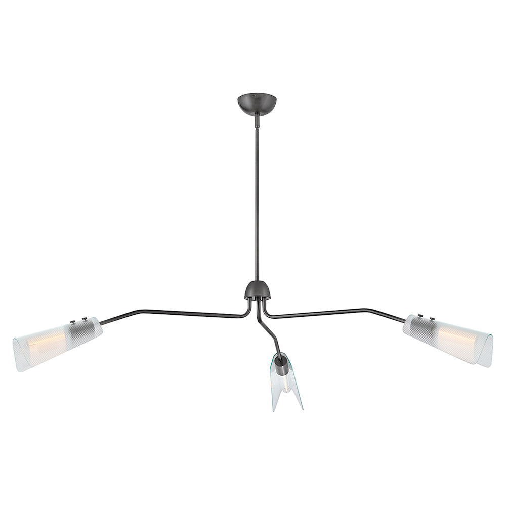 Altman Extra Large Low Profile Chandelier In Black Finish
