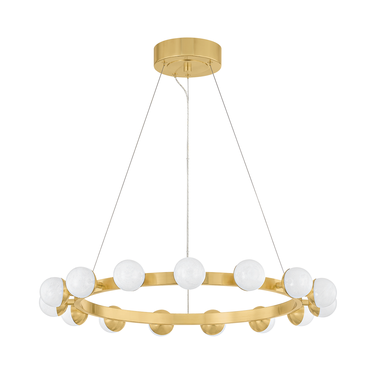 LINUS Chandelier In Vintage Brass Finish