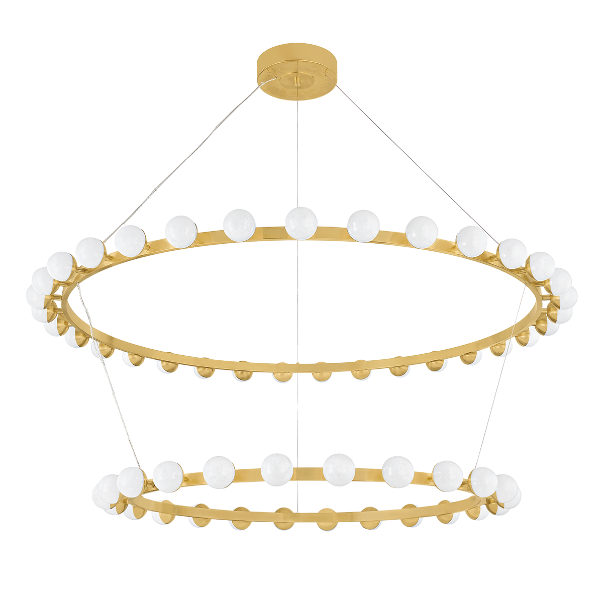 LINUS Chandelier In Vintage Brass Finish