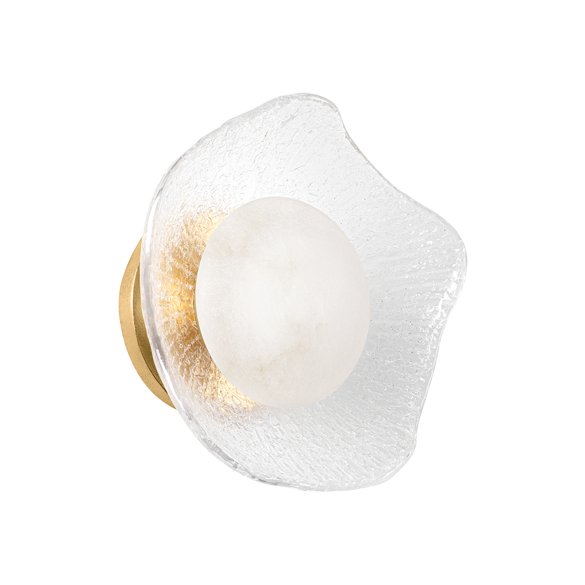 ALMANDINE Wall Sconce In Vintage Gold Leaf Finish