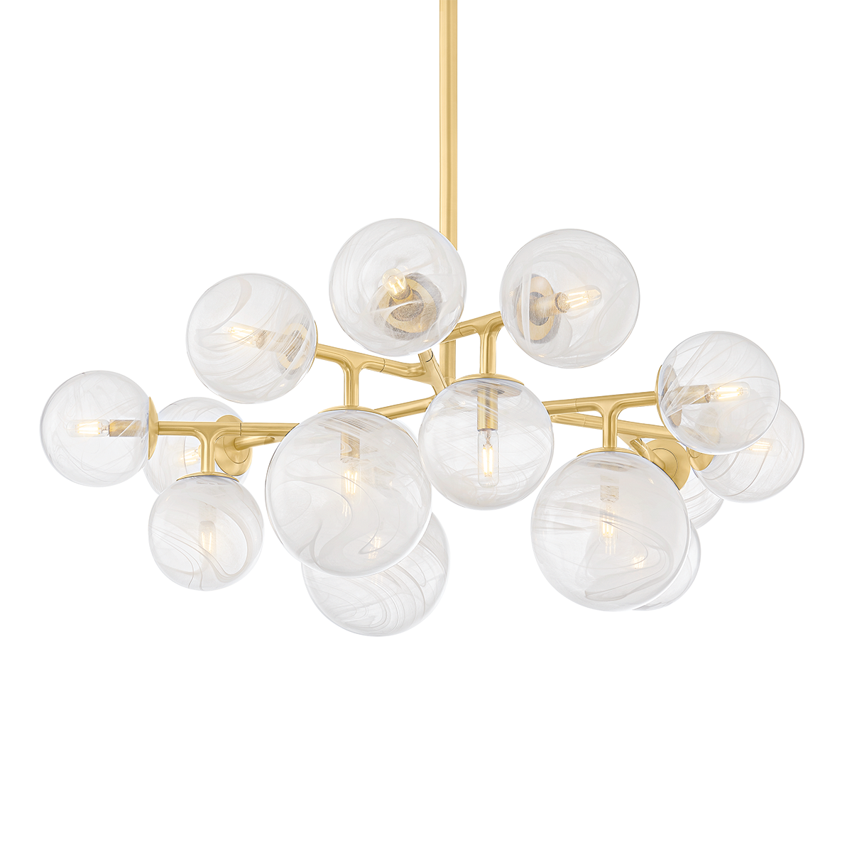 GLASGOW Chandelier In VINTAGE POLISHED BRASS Finish