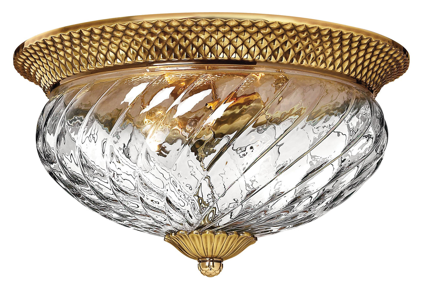 Plantation Medium Flush Mount In Gold Finish