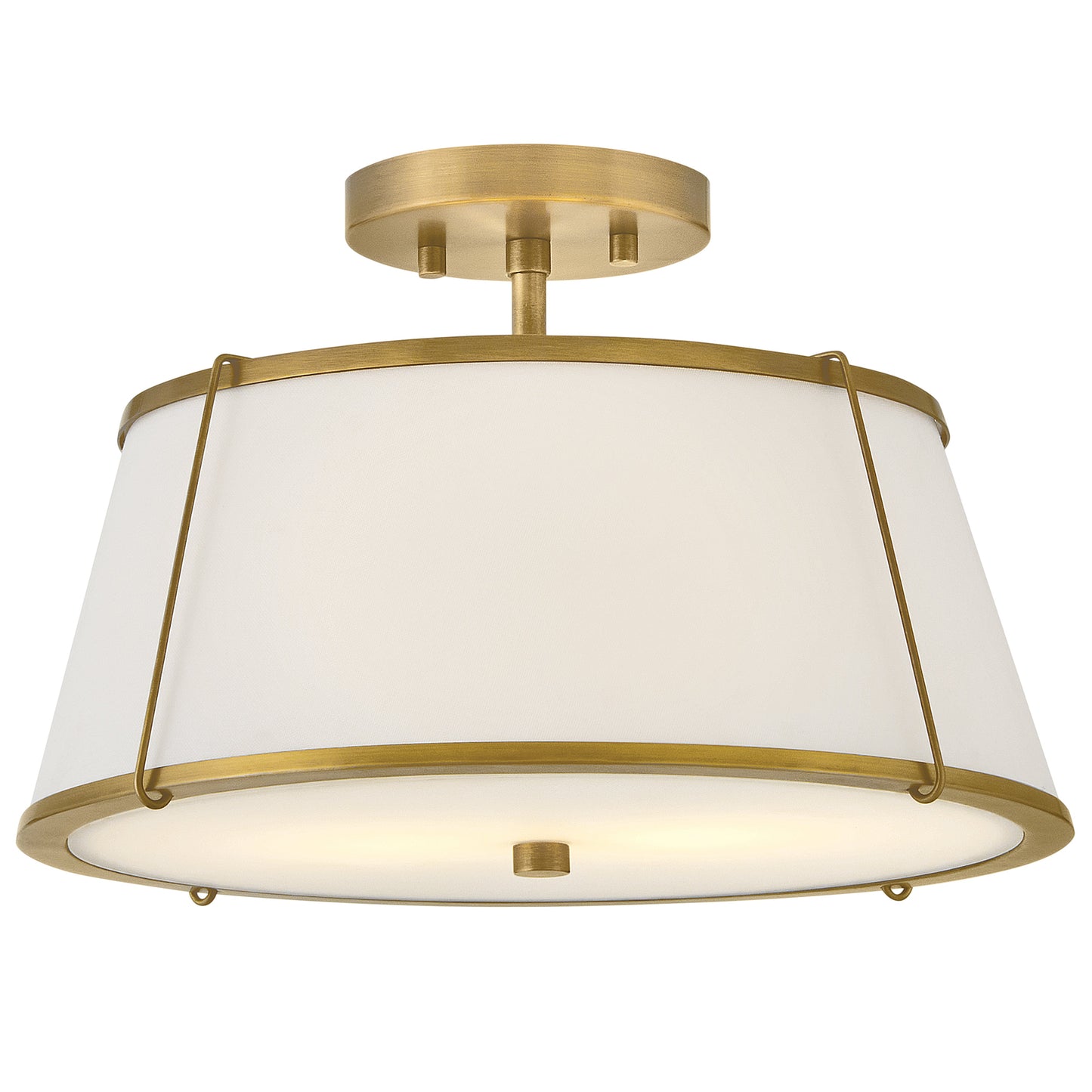 Clarke Medium Semi-Flush Mount In Dark Brass Finish