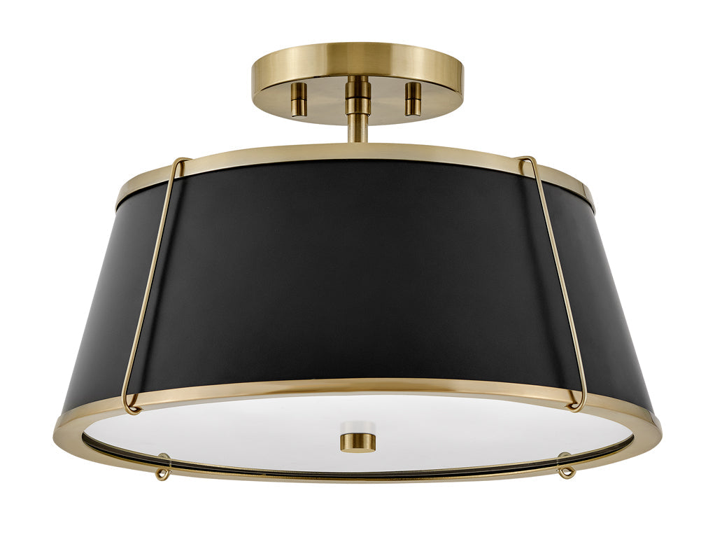 Clarke Medium Semi-Flush Mount In Gold Finish
