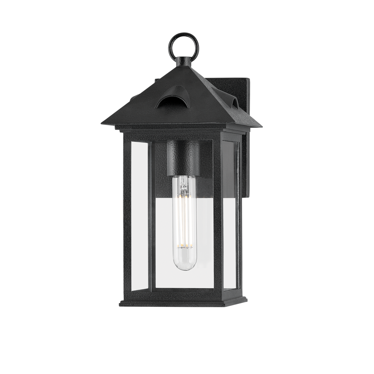 CORNING Exterior Wall Sconce with FORGED IRON Finish