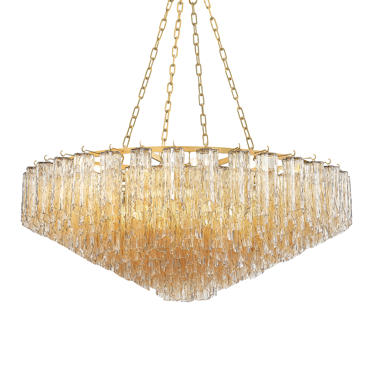WATERTOWN Chandelier with Aged Brass Finish
