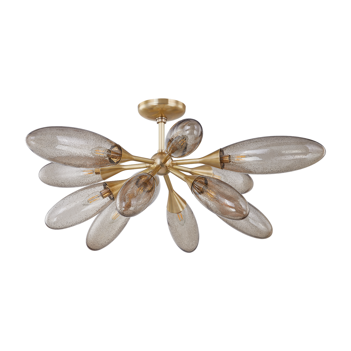 CORDOBA Semi Flush In VINTAGE BRASS Finish