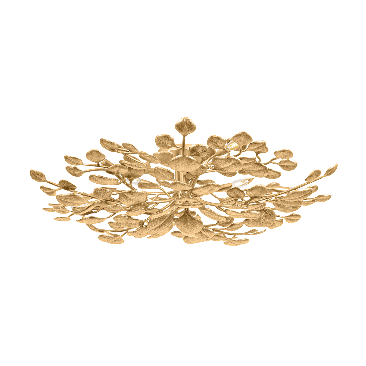 MENORCA Semi Flush In VINTAGE GOLD LEAF Finish