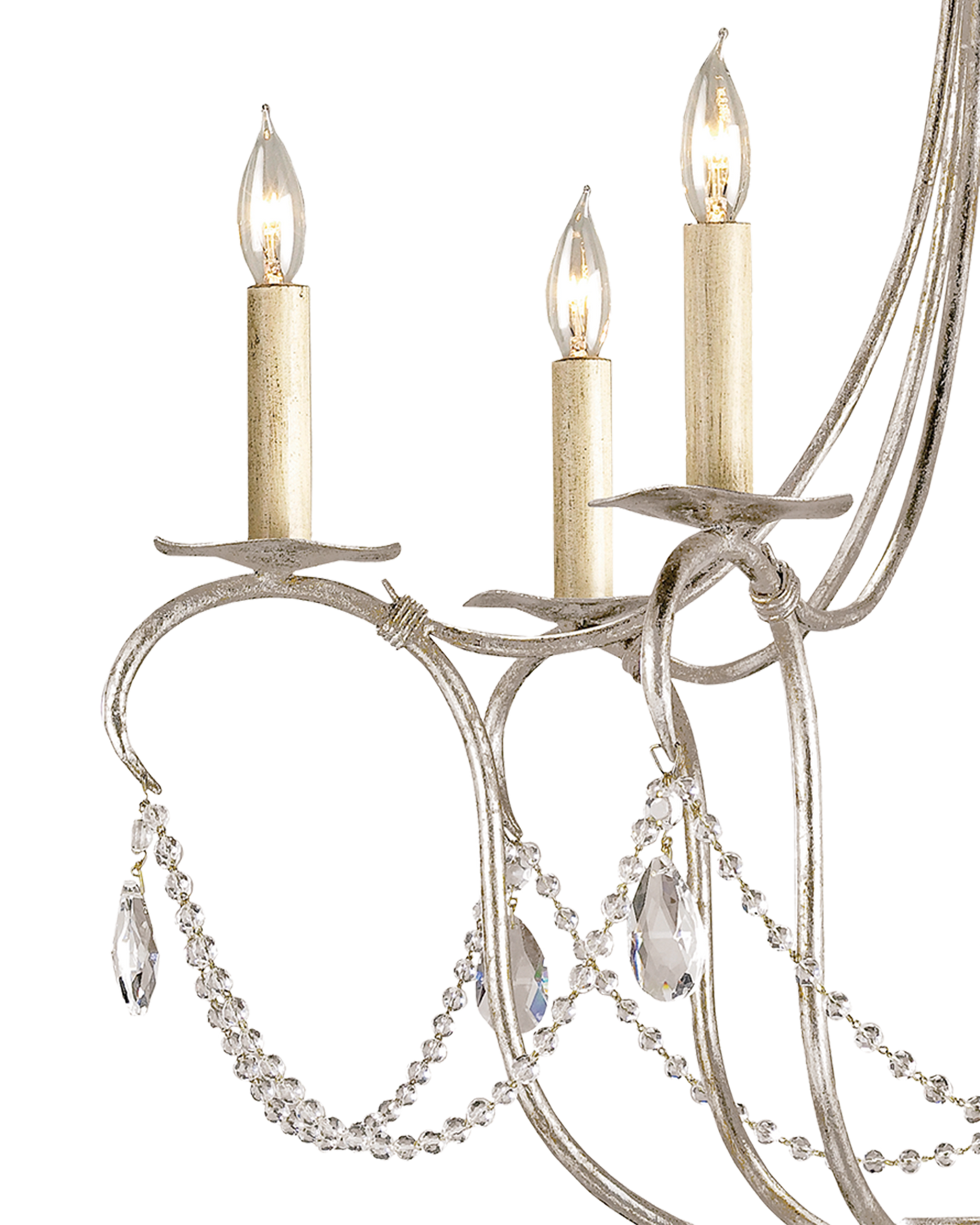 Crystal Lights Small Silver Chandelier